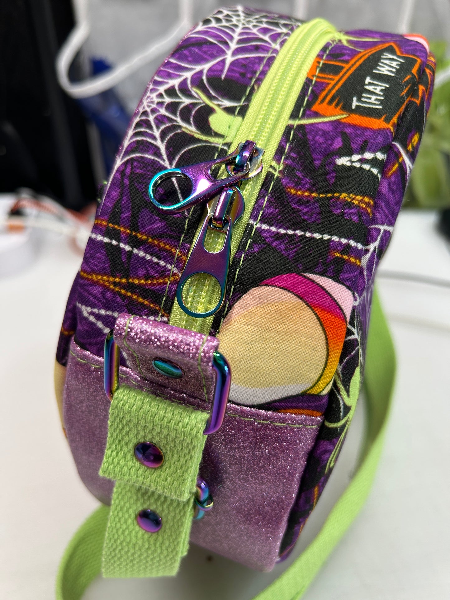 Alice in wonderland themed Crossbody Circle Bag