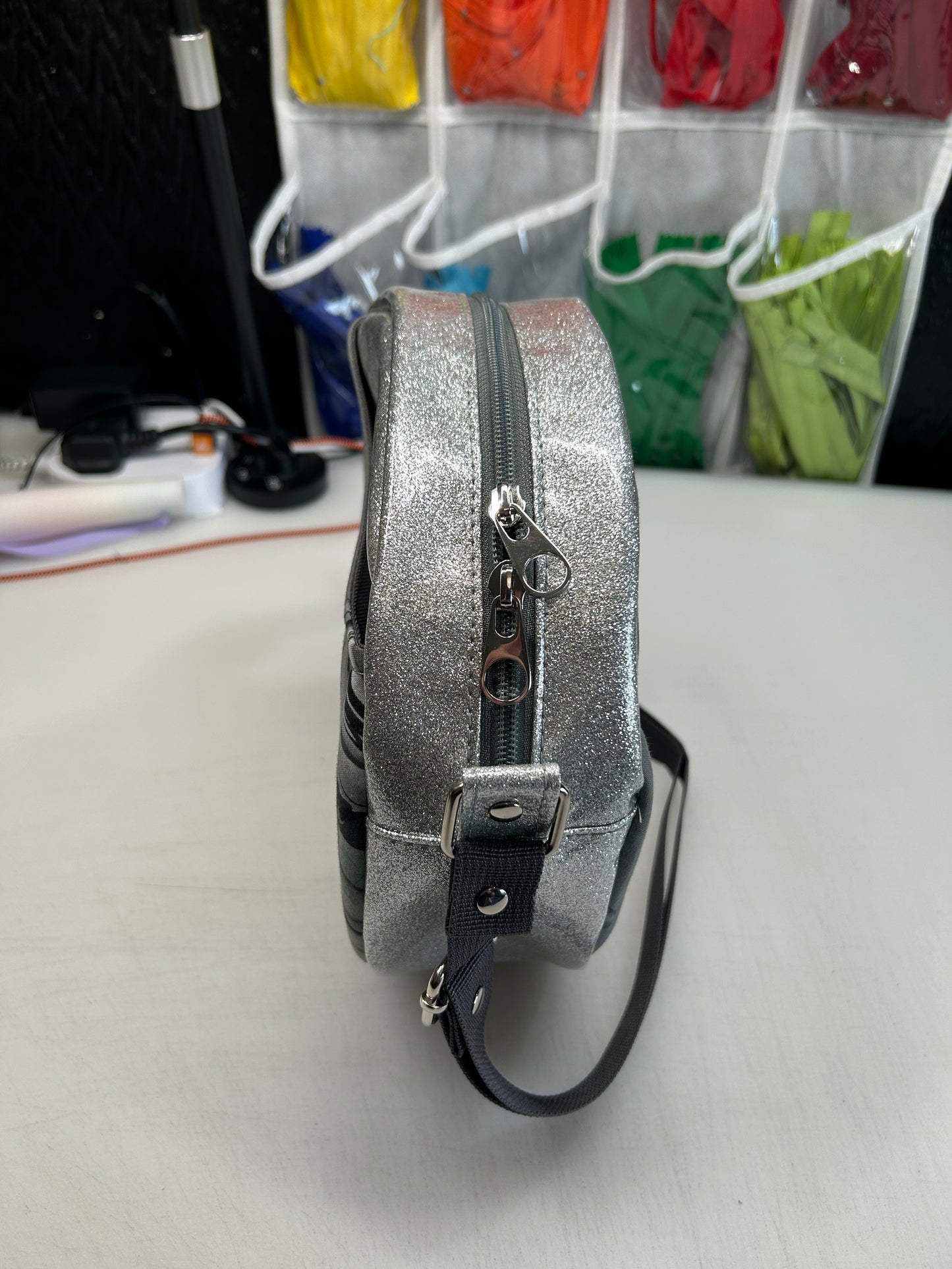 Pinup zombie themed Crossbody Circle Bag