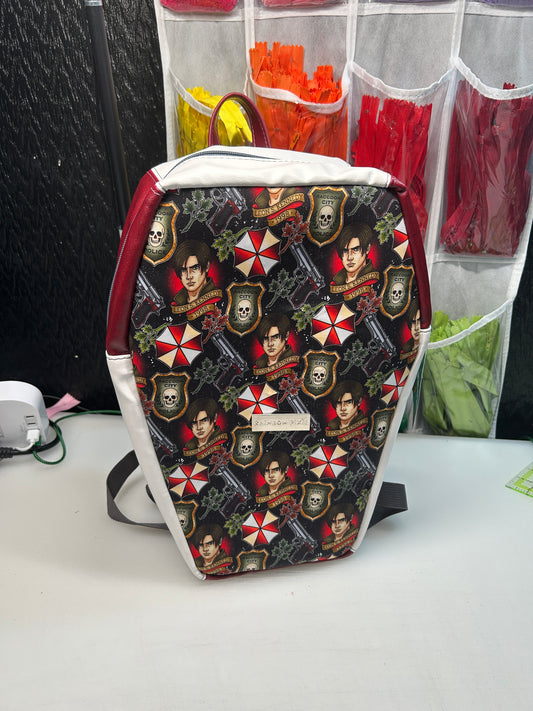 Resident Evil Themed Coffin Shaped Backpack