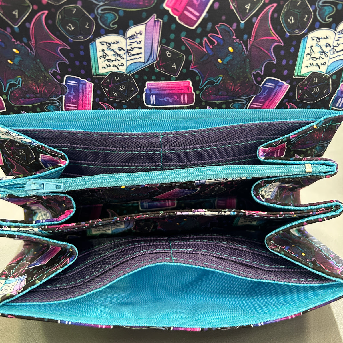 Dragon and Books Large Purse - image 3