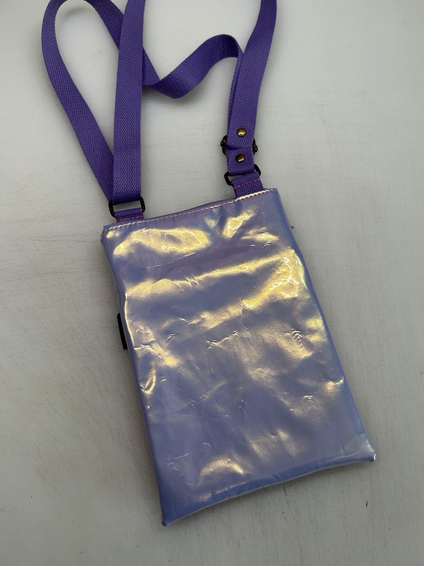 Croissant cat themed small crossbody bag