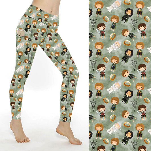 Lord Of The Rings Chibi Leggings with Pockets