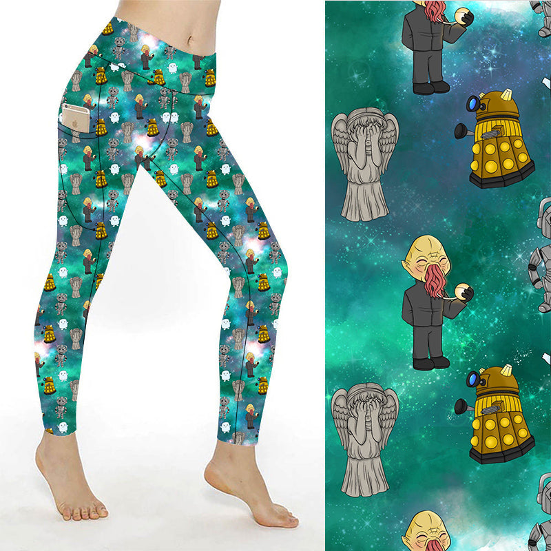Dr Who Chibi Leggings with Pockets