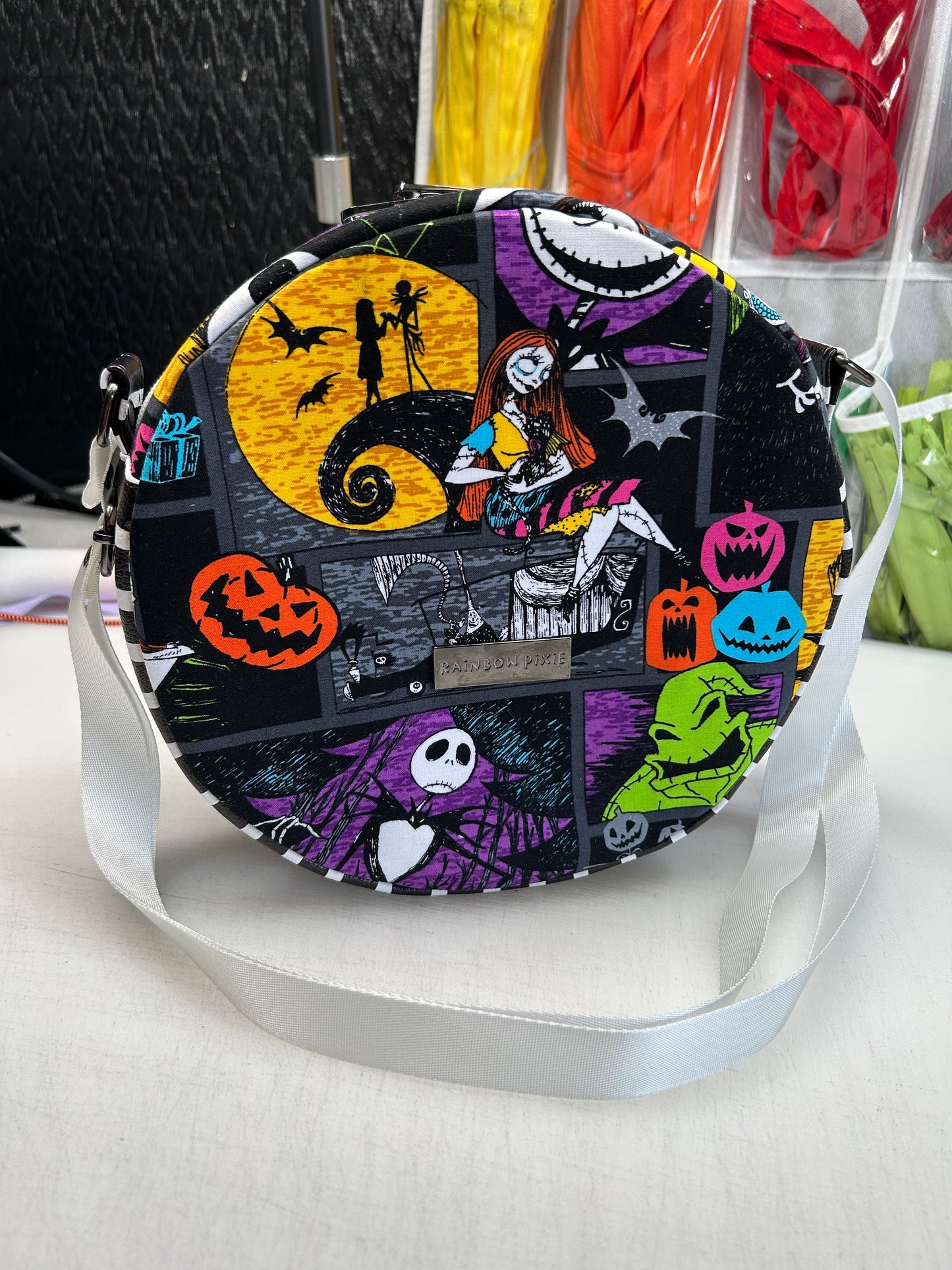 Nightmare before Christmas themed Crossbody Circle Bag
