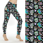 Load image into Gallery viewer, Tattoo Dice Print Leggings with Pockets