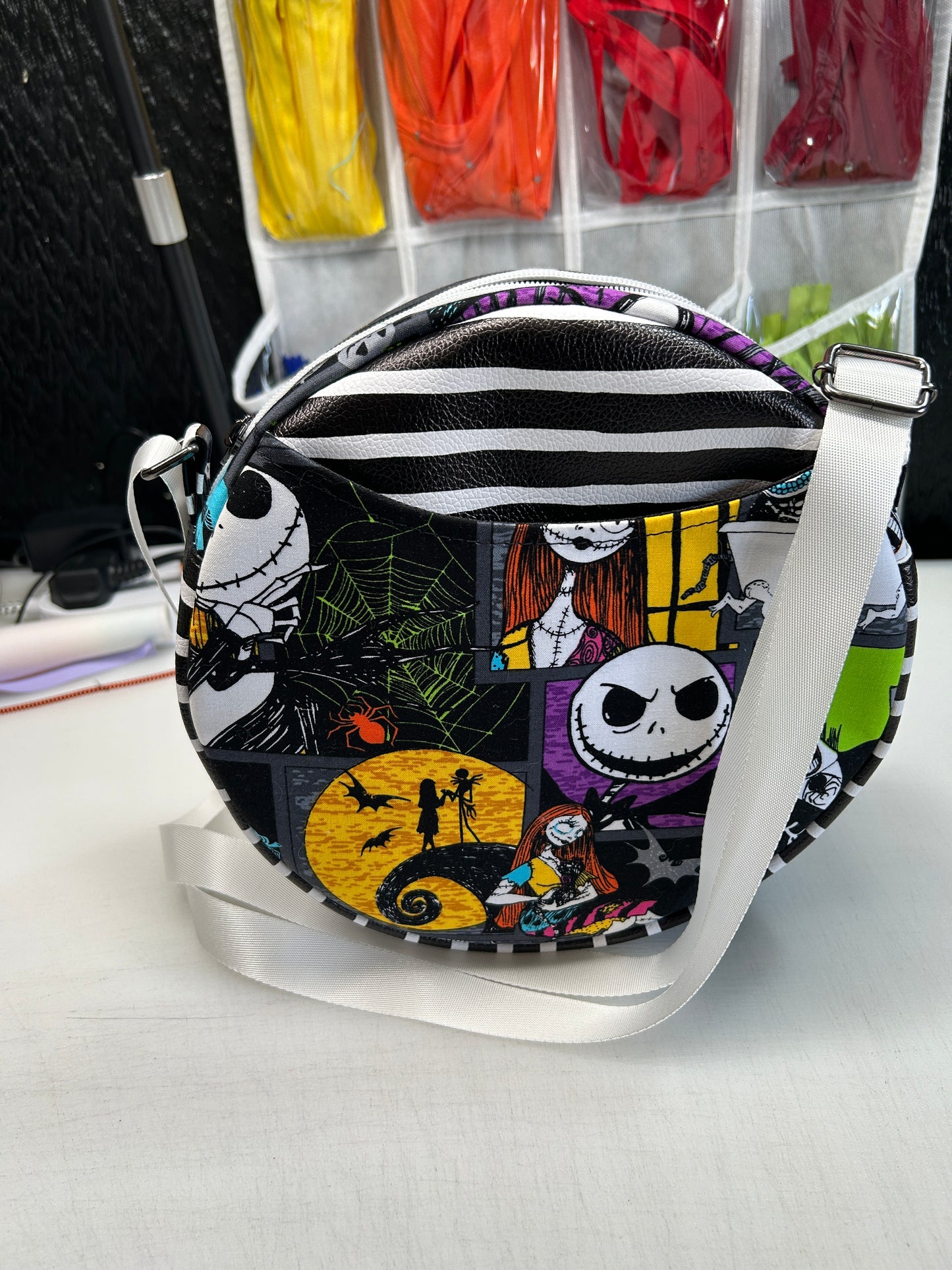 Nightmare before Christmas themed Crossbody Circle Bag