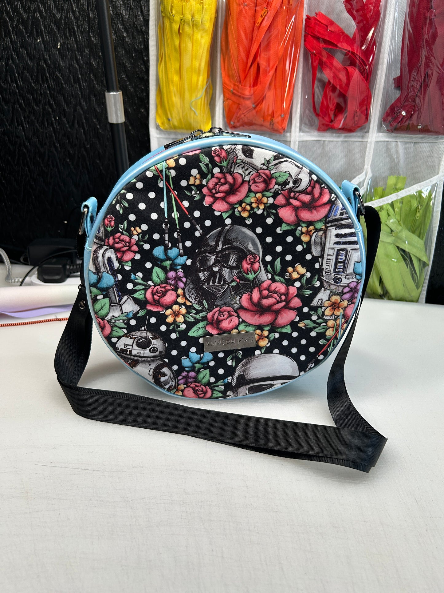 Floral Star Wars themed Crossbody Circle Bag