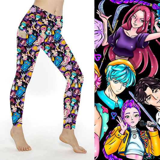 Kpop Demon Hunter Leggings with Pockets