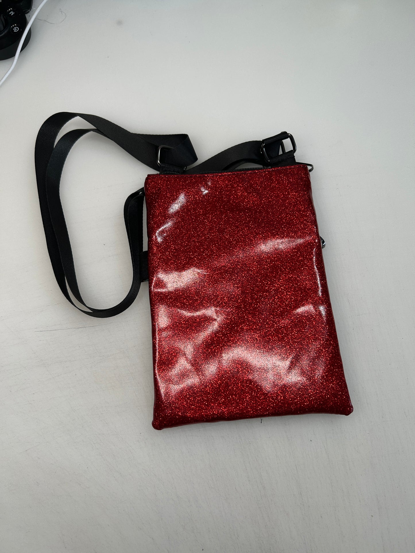 True crime themed small crossbody bag