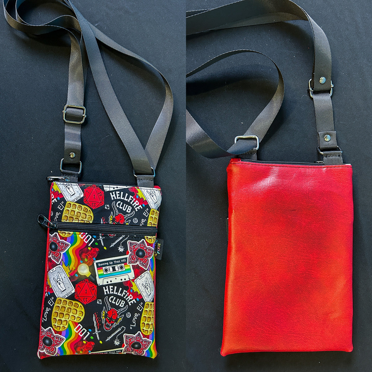 Stranger Things Small Crossbody Bag — Red Back