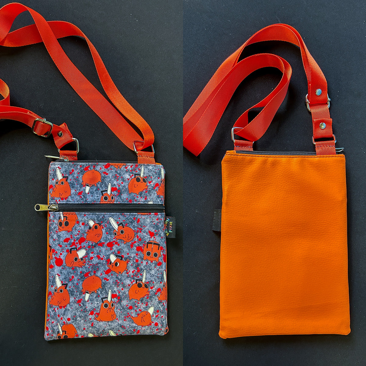 Pochita Small Crossbody Bag — Orange Back