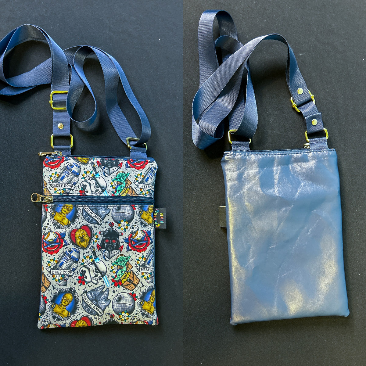 Tattoo Star Wars Small Crossbody Bag — Navy Back
