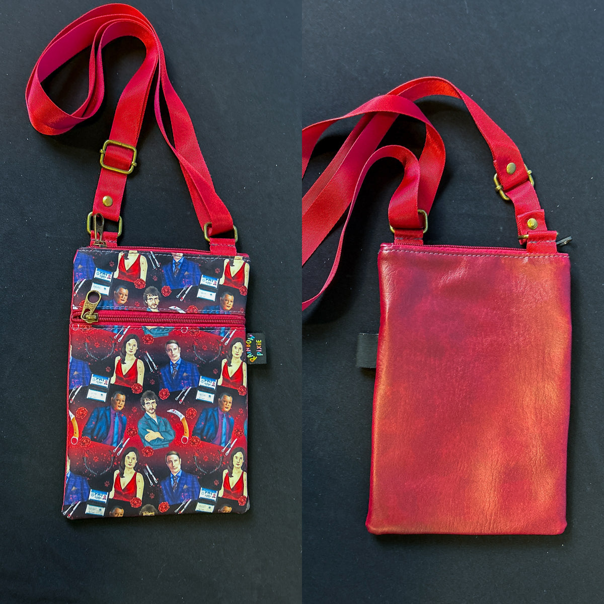 Hannibal Small Crossbody Bag — Red Back