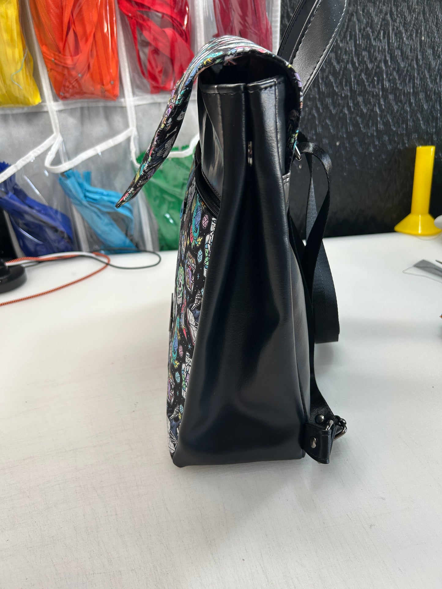 Tattoo Dice Themed expandable square backpack