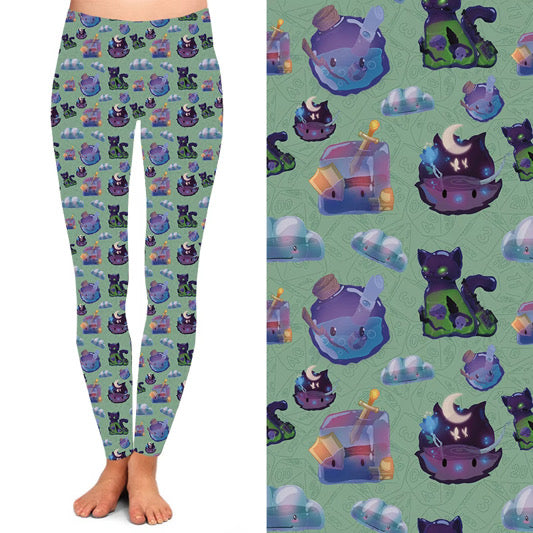 Gelatinous Blobs themed Leggings with Pockets