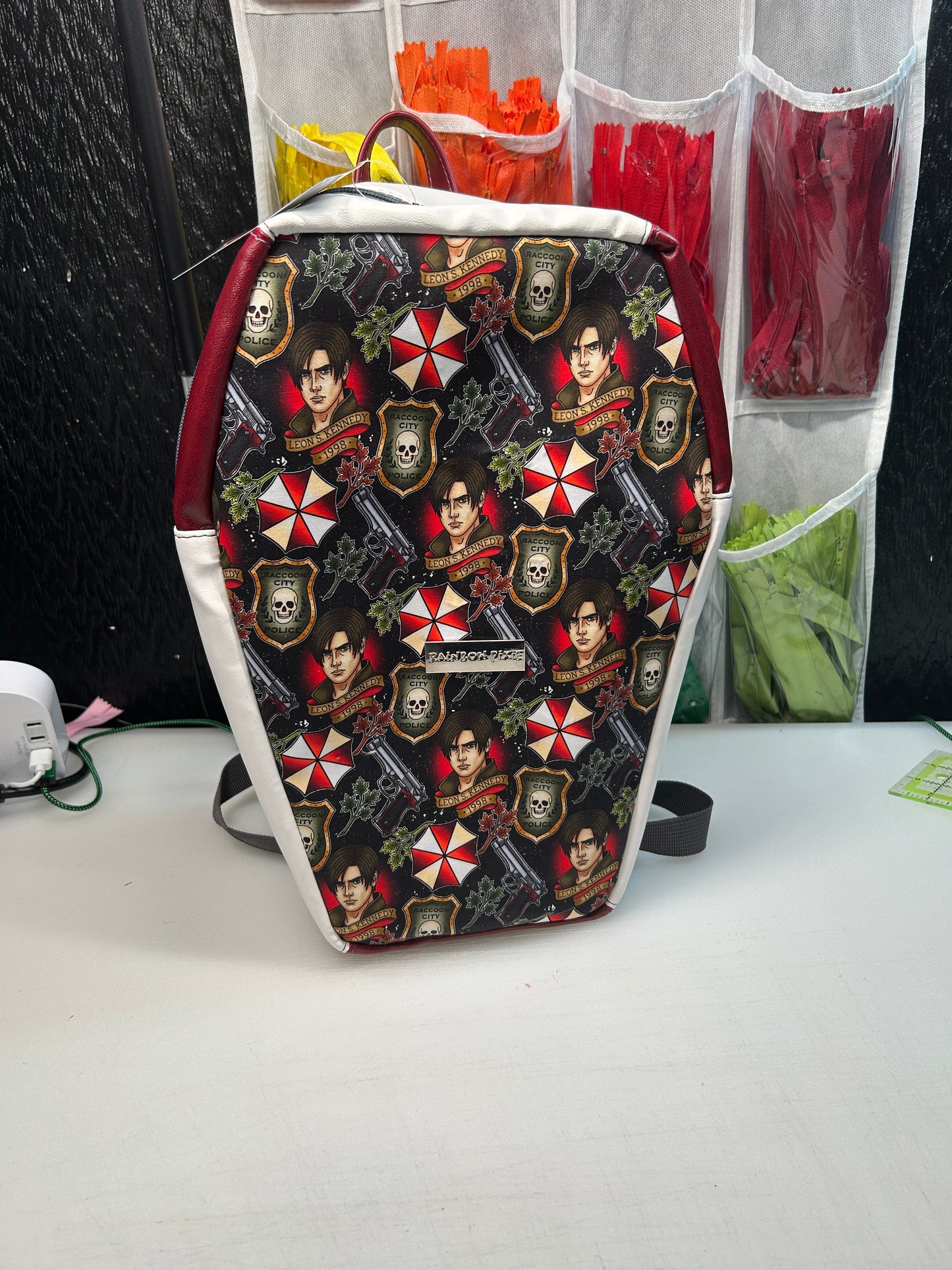 Resident Evil Themed Coffin Shaped Backpack