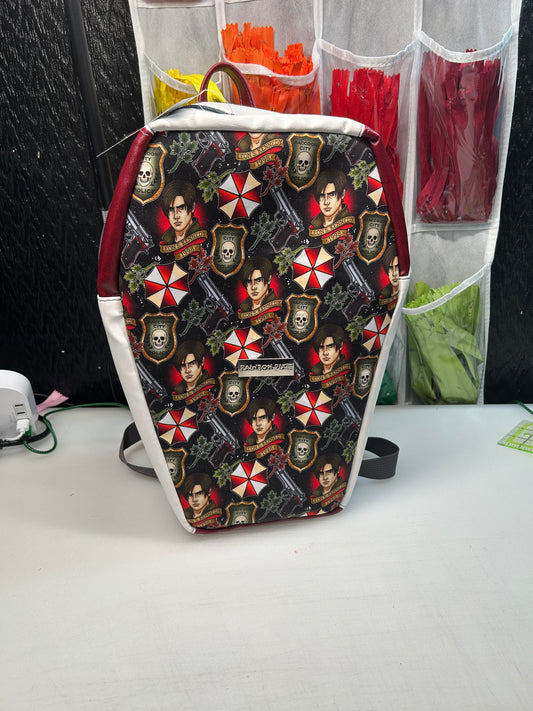 Resident Evil Themed Coffin Shaped Backpack