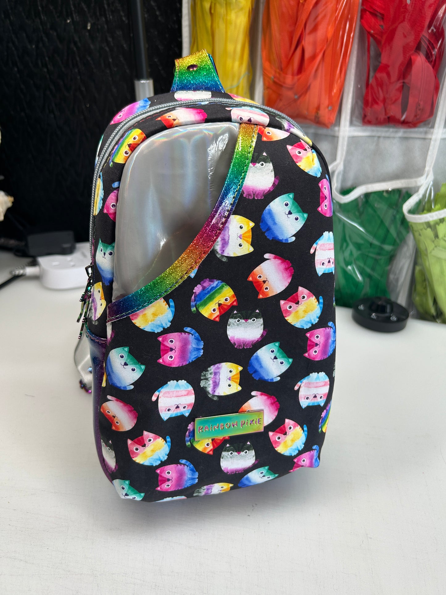 Pride Cats themed sling bag