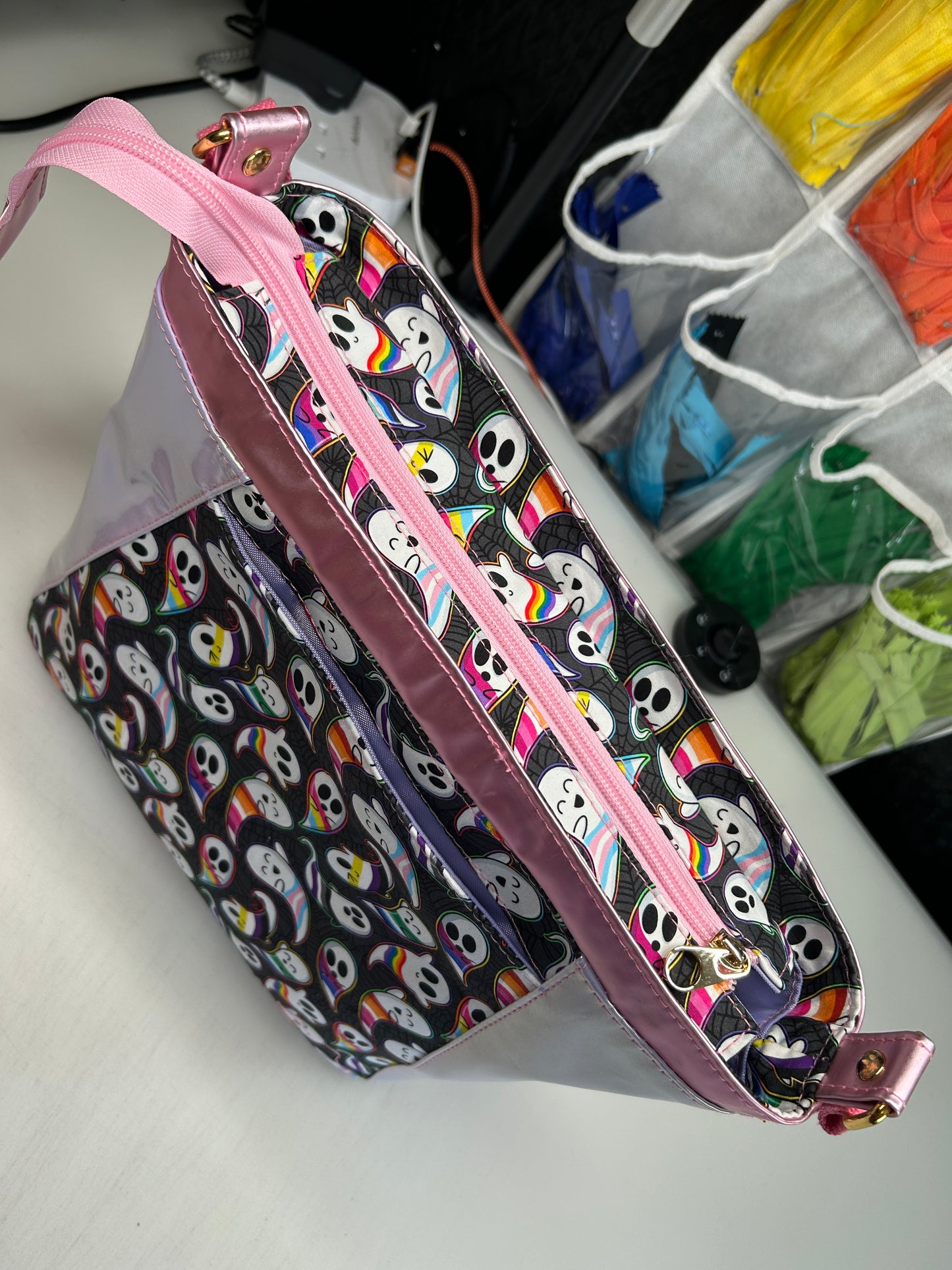 Pride ghosts Double zip Handbag