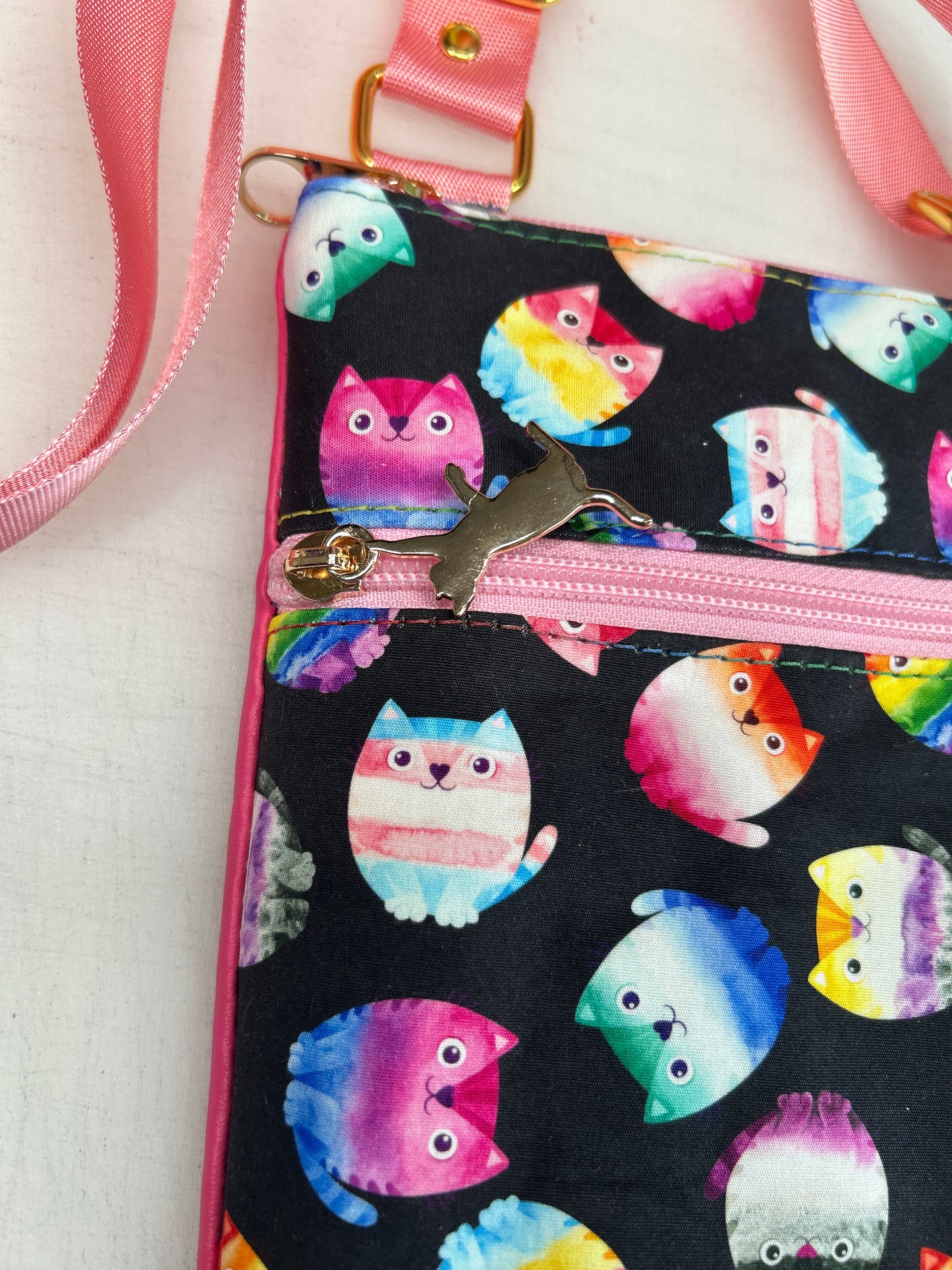 Pride Cat themed small crossbody bag