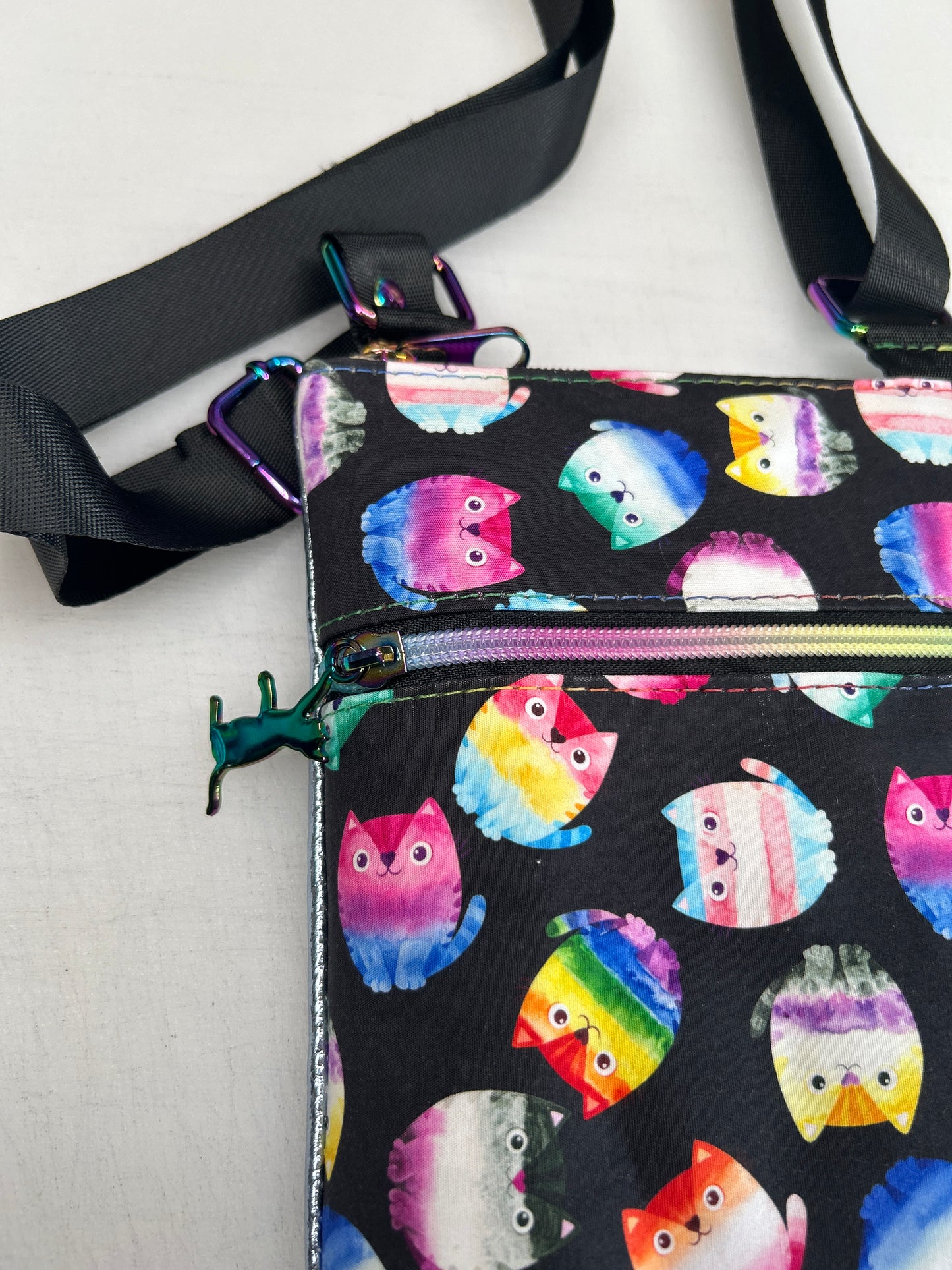 Pride Cat themed small crossbody bag