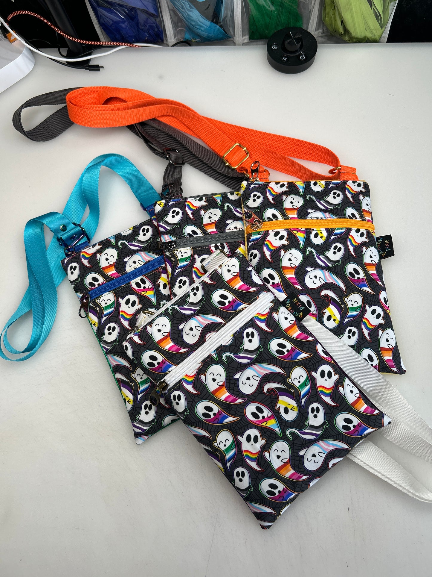 Pride ghosts themed small crossbody bag