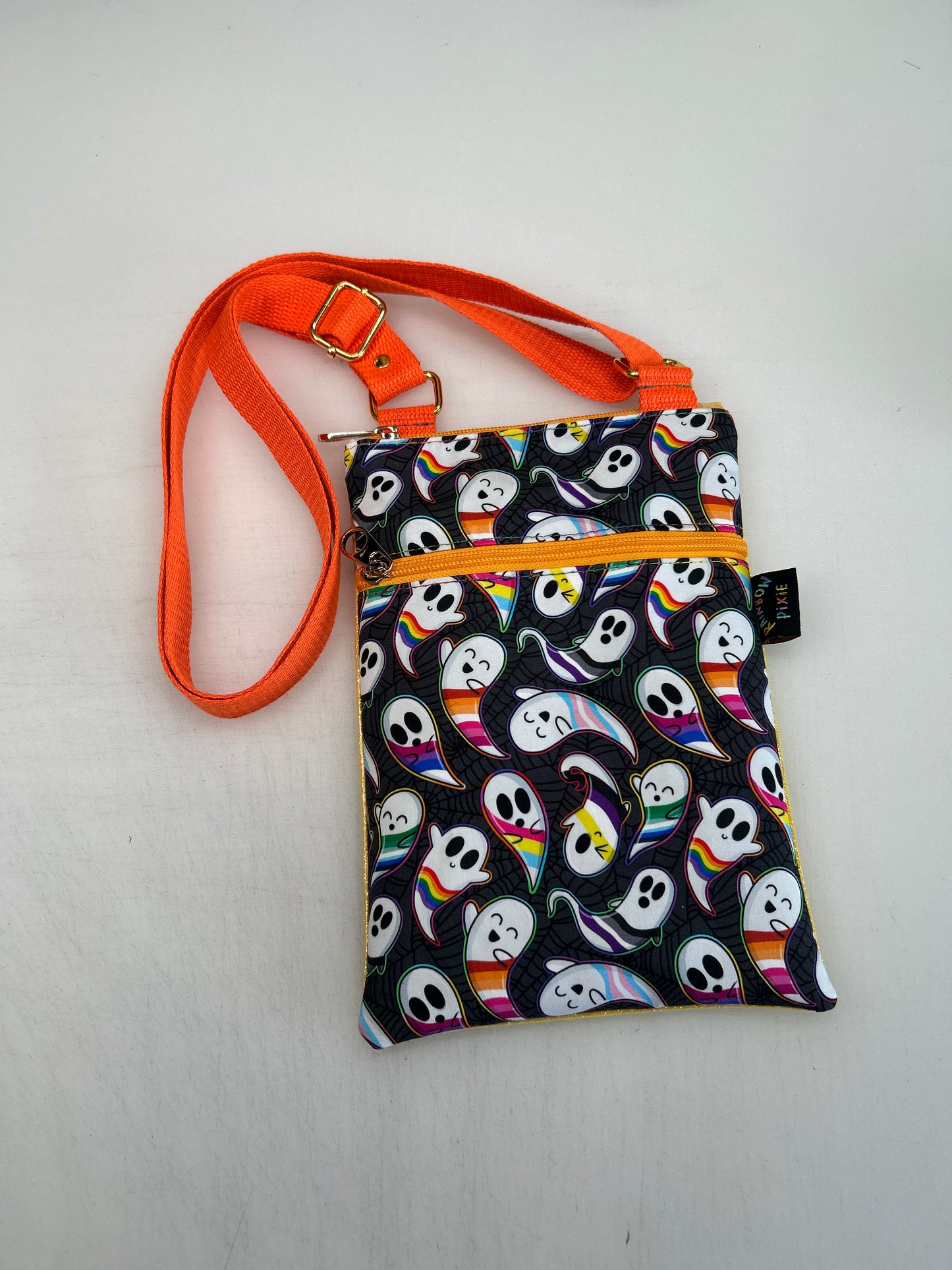 Pride ghosts themed small crossbody bag