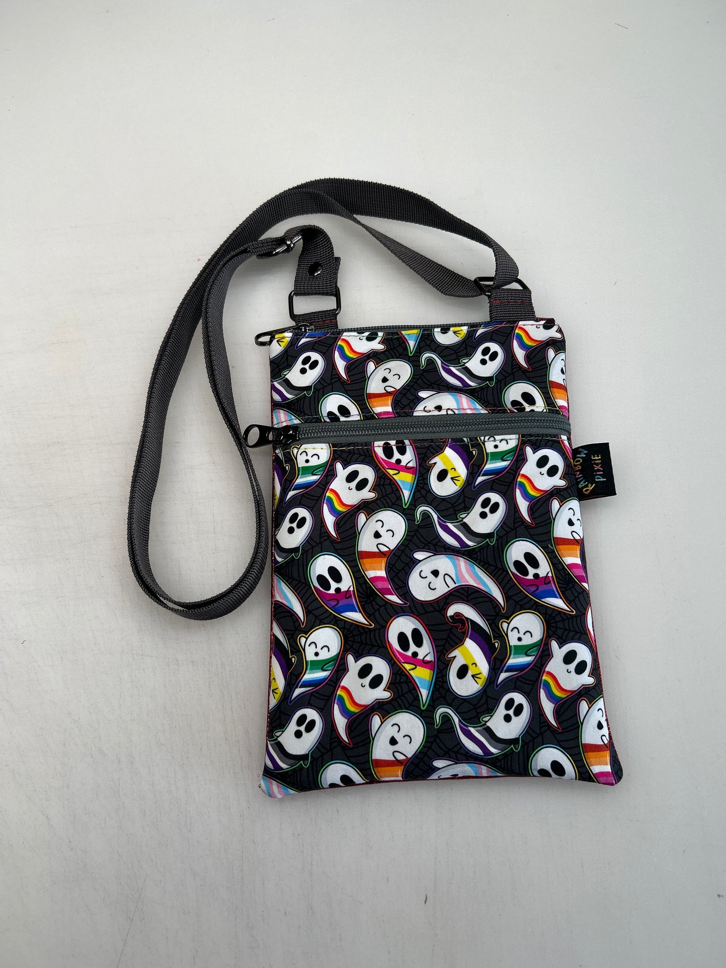 Pride ghosts themed small crossbody bag