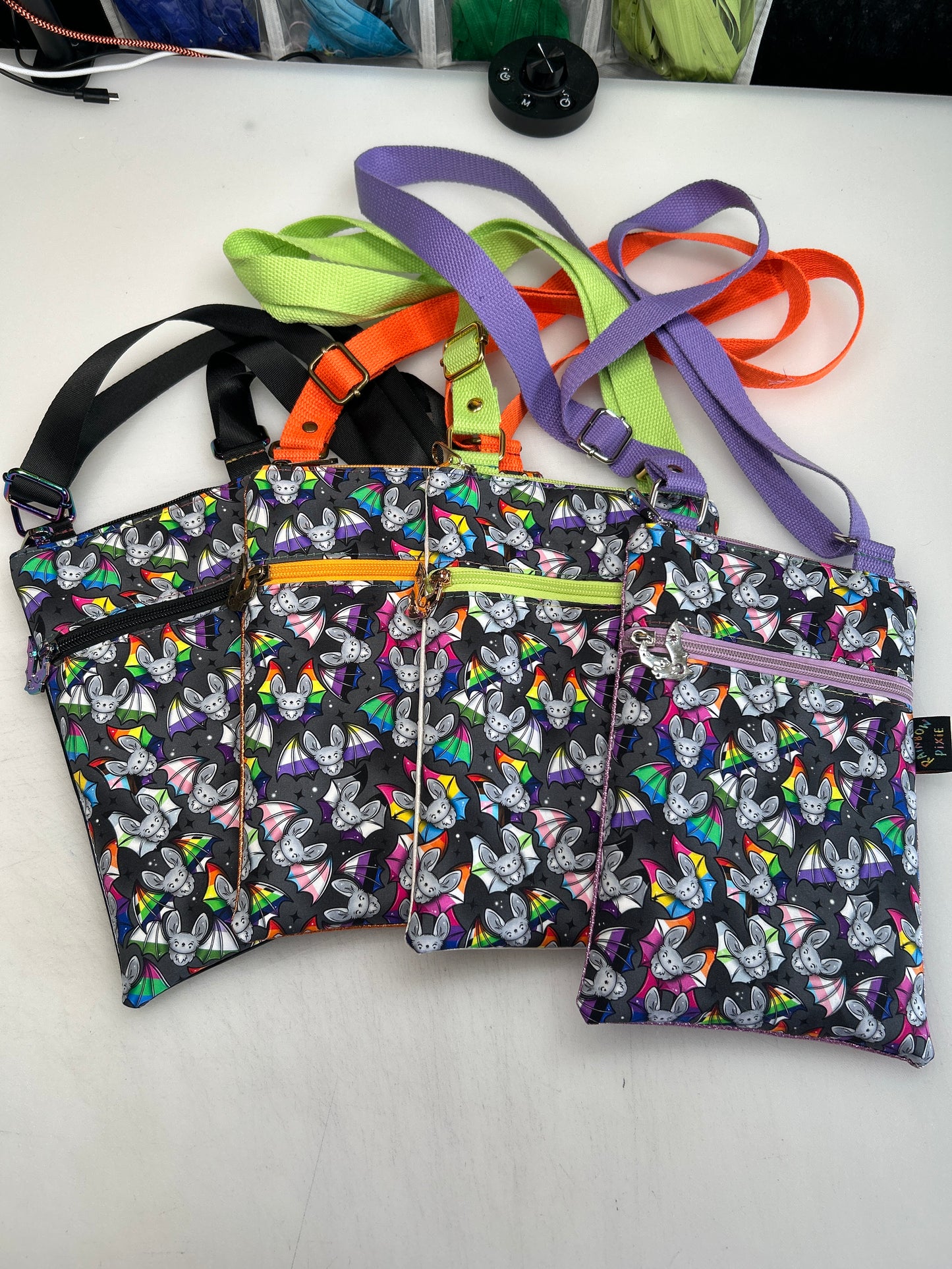 Pride bats themed small crossbody bag