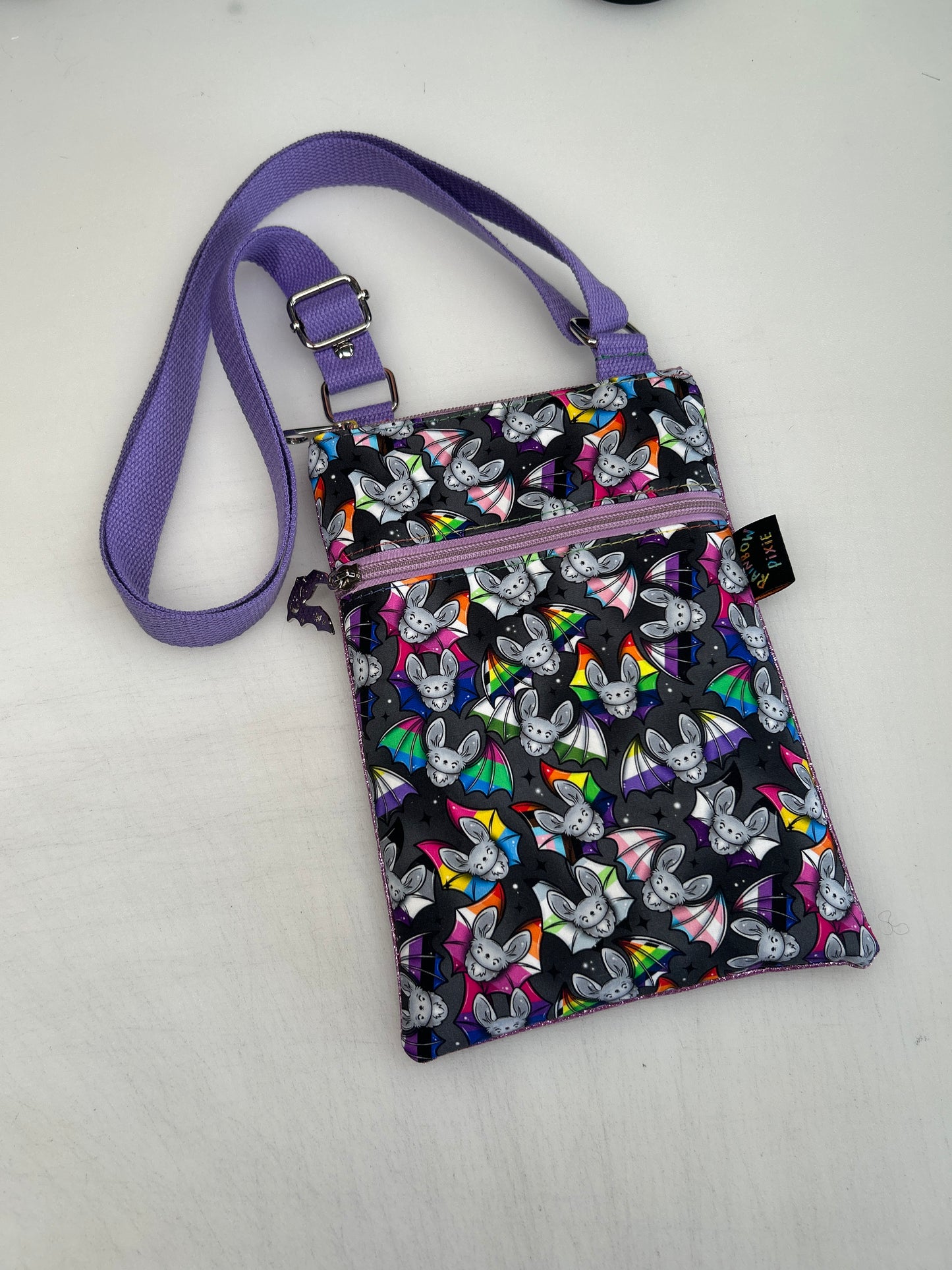 Pride bats themed small crossbody bag