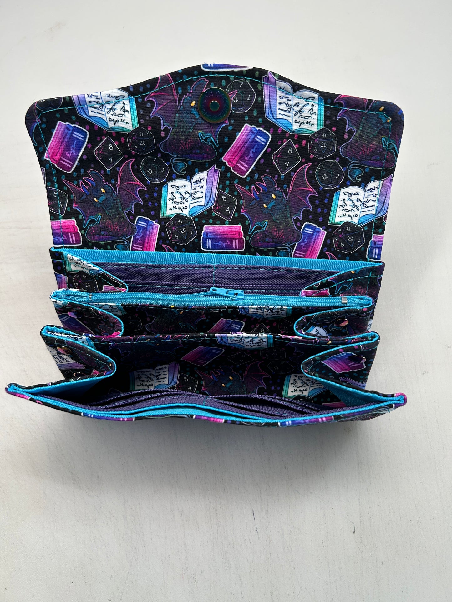 Dragon and Book themed Purse