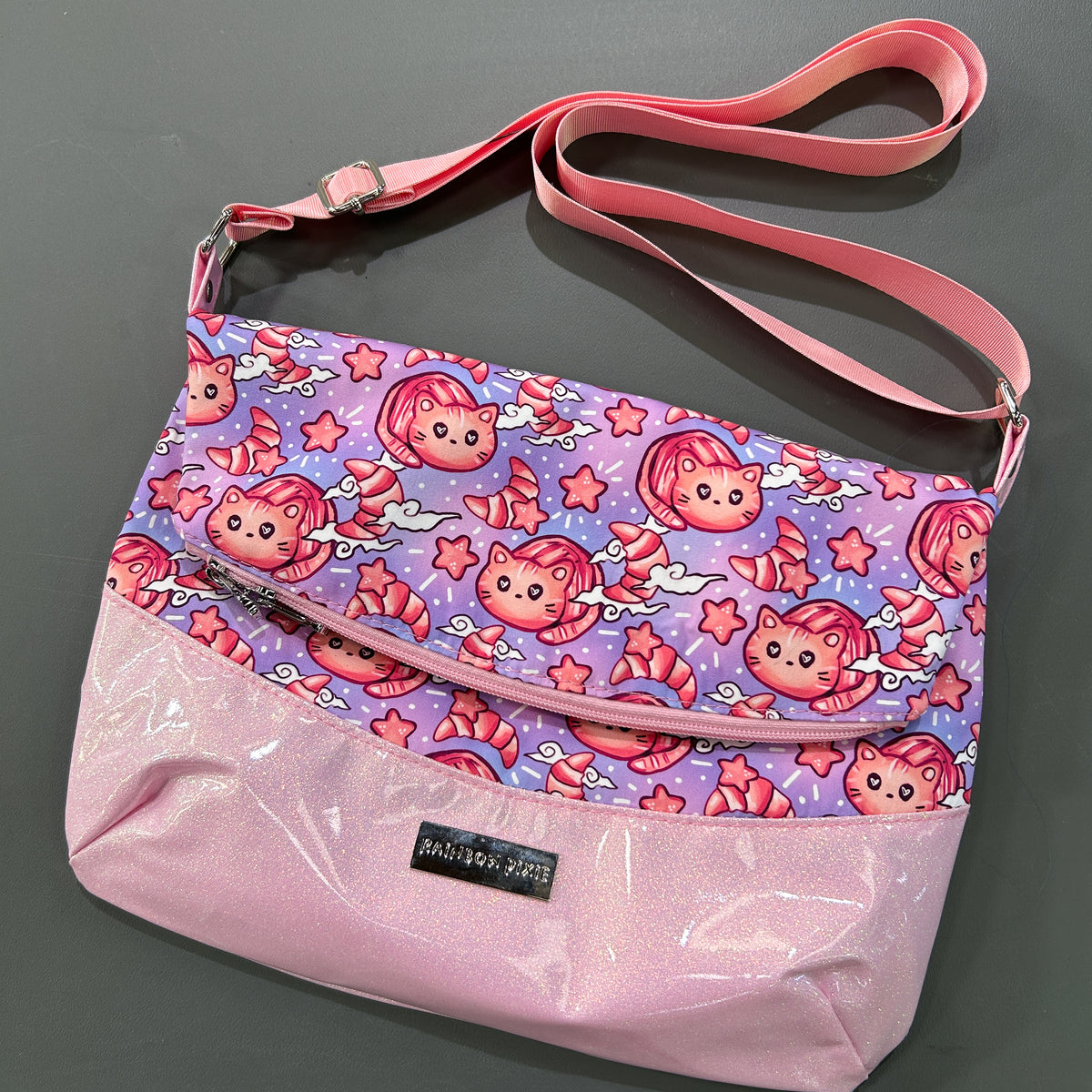 Croissant Kitty foldover crossbody bag - image 1