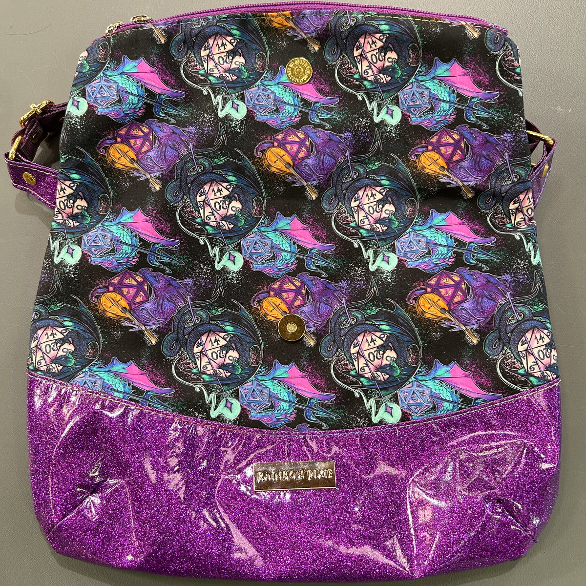 Dice and Dragons foldover crossbody bag - image 2