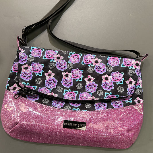 Dice and demogorgon flowers foldover crossbody bag - image 1