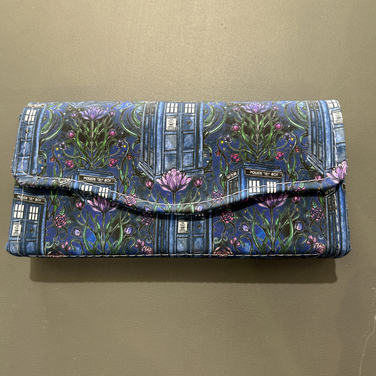 Floral Tardis Large Purse - image 1