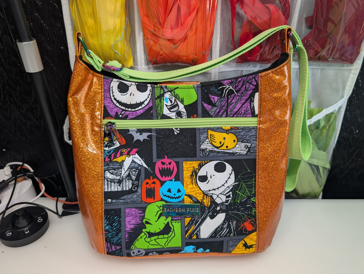 Nightmare before Christmas themed cross body hobo bag