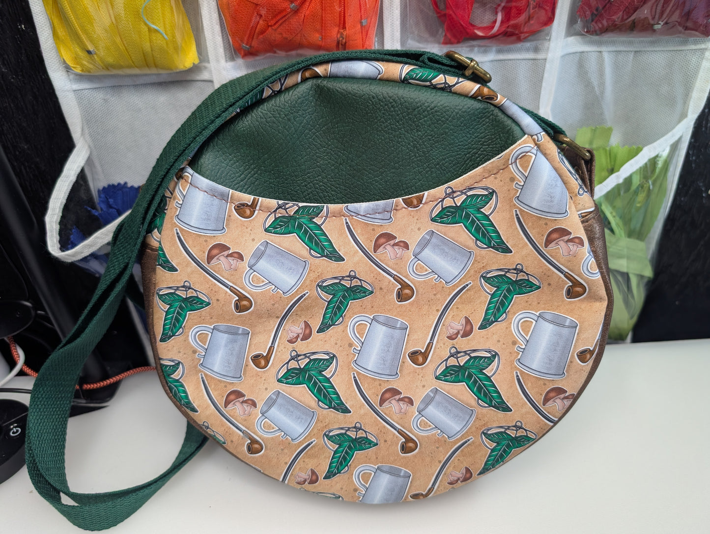 Lord of the Rings / Hobbit themed Crossbody Circle Bag