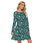 Load image into Gallery viewer, Spooky kinda love All over print women's crew dress with pockets