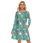 Load image into Gallery viewer, Dr Who Villain's All over print women's crew dress with pockets