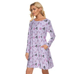 Load image into Gallery viewer, Pastel Halloween All over print women's crew dress with pockets