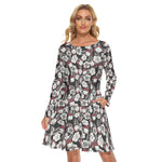 Load image into Gallery viewer, Hawaiian Sally All over print women's crew dress with pockets