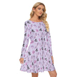 Load image into Gallery viewer, Pastel Halloween All over print women's crew dress with pockets