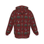 Load image into Gallery viewer, Ghoulish Yule All-Over Print Zip Up Hoodie With Pocket, Unisex Hoodie Design
